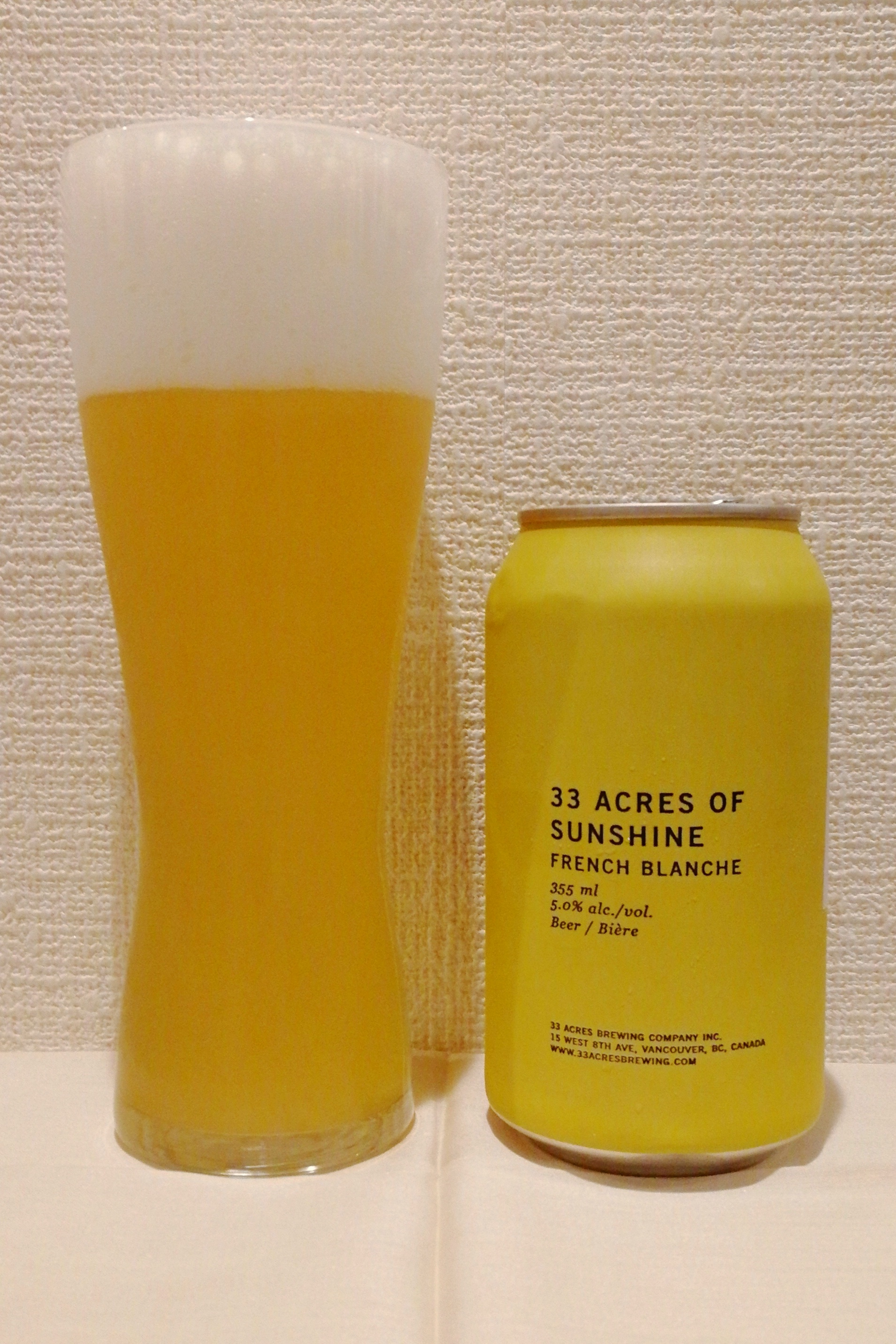 CANADA,33_ACRES_BREWING_COMPANY_INC.,SUNSHINE,FRENCH_BLANCHÈ